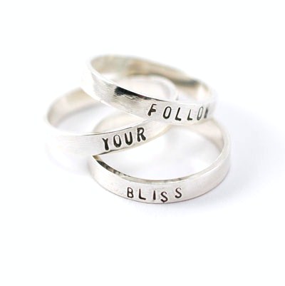 Triple Stackers Sterling Silver Rings - SET OF THREE